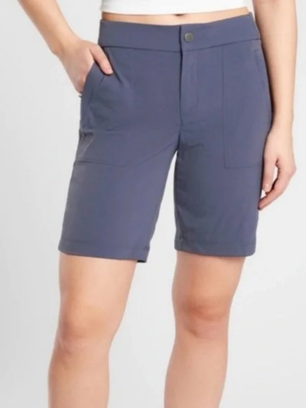 Athleta Trekkie Bermuda 2.0 Sz 8 Iron Blue